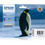 Epson C13T55974020/T559740 Ink cartridge multi pack Bk,C,M,Y,LC,LM Blister Radio Frequency, 6x400 pages 6x13ml Pack=6 for Epson Stylus Photo RX 700