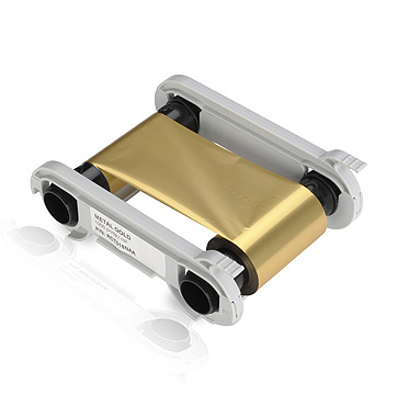 Image of Evolis RCT016NAA Thermal-transfer ribbon gold, 1K pages for Evolis...