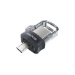 Sandisk Ultra Dual m3.0 unidad flash USB 256 GB USB Type-A / Micro-USB 3.2 Gen 1 (3.1 Gen 1) Negro, Plata, Transparente