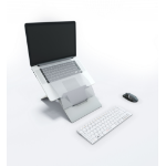 Hypertec The Lite by Hypertec INT Edition is a lightweight (just 280g) low angle laptop stand; high elevation adjustable laptop stand specifically designed for devices with a restricted opening angle / internal hinge such as the MacBook and MacBook Pro; p