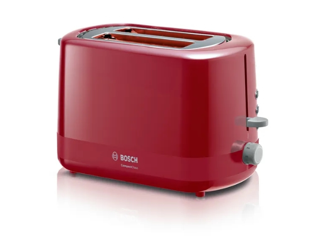 Bosch TAT3A114 brödrostar 2 skivor 800 W Röd