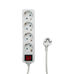 Microconnect MC-GRU0045WS power extension 5 m 4 AC outlet(s) Indoor White