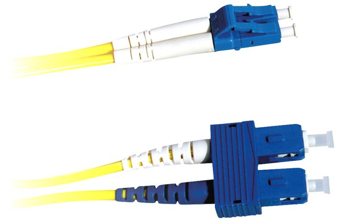 Image of Lanview LVO231493 fibre optic cable 3 m 2x LC 2x SC OS2 Yellow