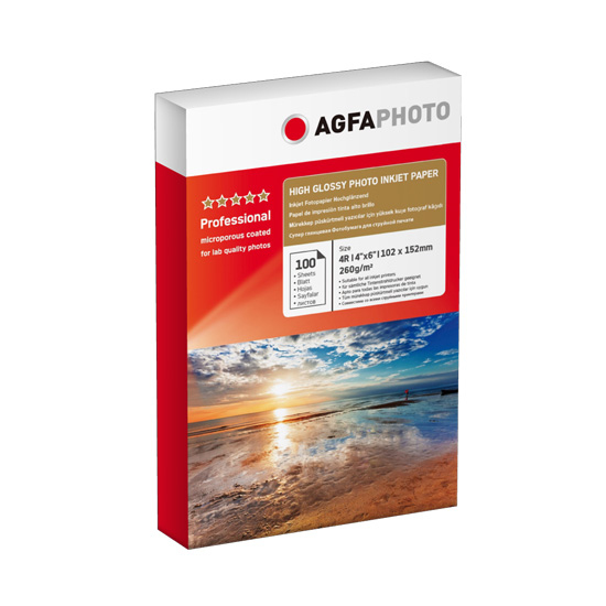Image of AgfaPhoto AP260100A6 photo paper White High-gloss