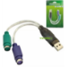 Microconnect USBA2PS2 PS/2 cable 0.3 m 2x 6-p Mini-DIN USB A Grey