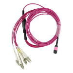 BlueOptics Q1H68A-BO InfiniBand en Glasvezelkabel 30 m MPO 4x LC/LC AOC Roze