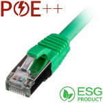 Cablenet 1m Cat6a RJ45 Green S/FTP LSOH 26AWG Snagless Booted Patch Lead (PK 100)