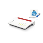 FRITZ!Box 4050 draadloze router Gigabit Ethernet Dual-band (2.4 GHz / 5 GHz) Zwart, Wit