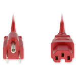 AddOn Networks ADD-N5152C15H14G6FRD power cable Red 70.9" (1.8 m) NEMA 5-15P C15 coupler
