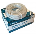 D-Link CABLE CCTV, COAXIAL COPPER CABLE RG59 + 3 X POWER, 90 METERS ROLL