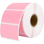 UKLS TT MATT COATED PERM LABELS PINK 500 PER ROLL PK5