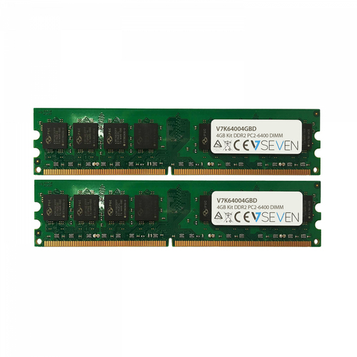 Image of V7 4GB DDR2 PC2-6400 800MHZ DIMM Desktop Memory Module V7K64004GBD