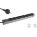 Retex 19" Aluminium PDU 8-way K-IT Outlet. With Source Protection