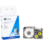 G&G 16815 labelprinter-tape Zwart op wit XR