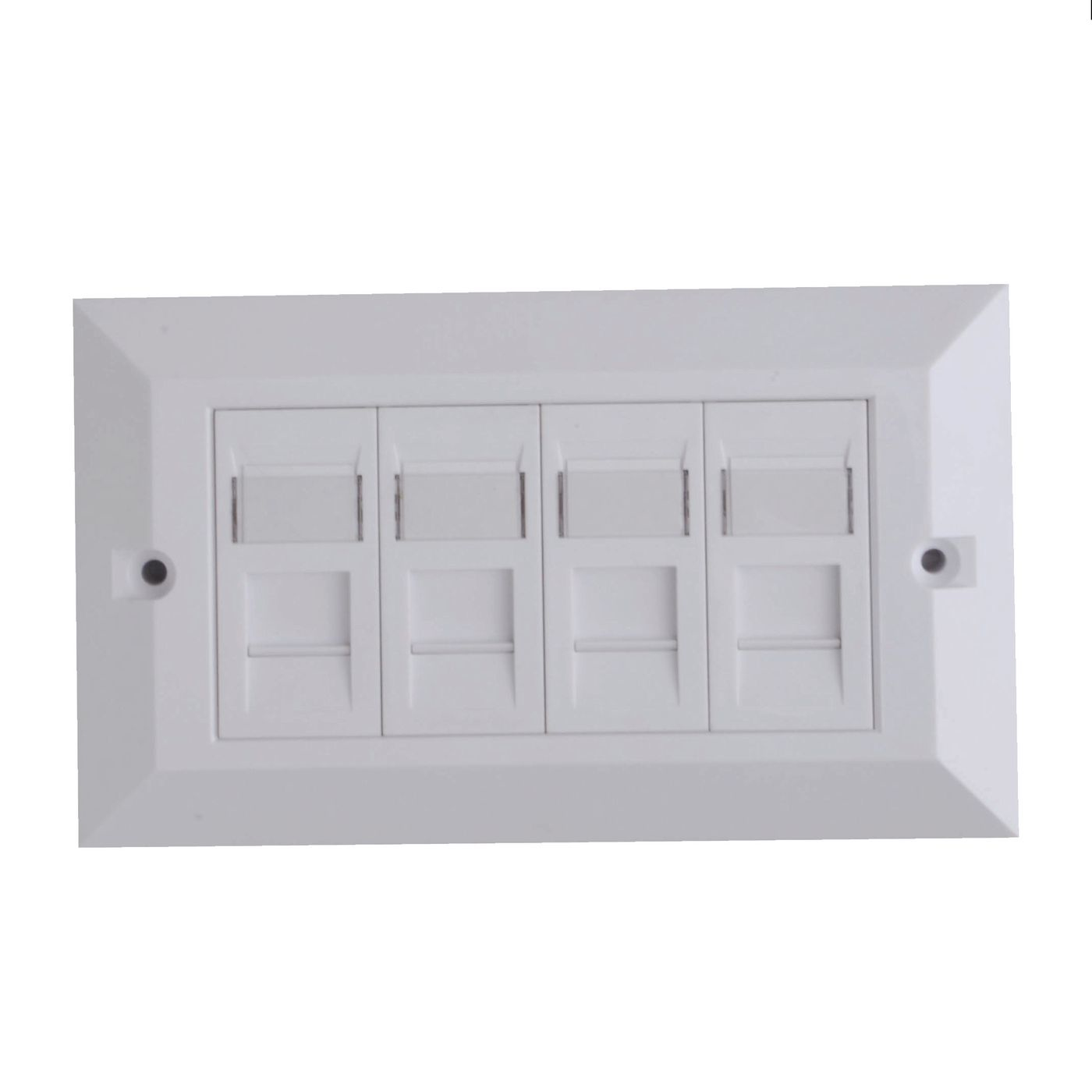 Lanview White Lvn126188uk-4 Outlet Box Rj-45