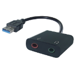 CONNEkT Gear 26-2918 cable gender changer USB-A 2x3.5mm Black