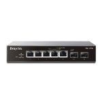 DrayTek PQ1070x Managed L2 2.5G Ethernet (100/1000/2500) Power over Ethernet (PoE) Black