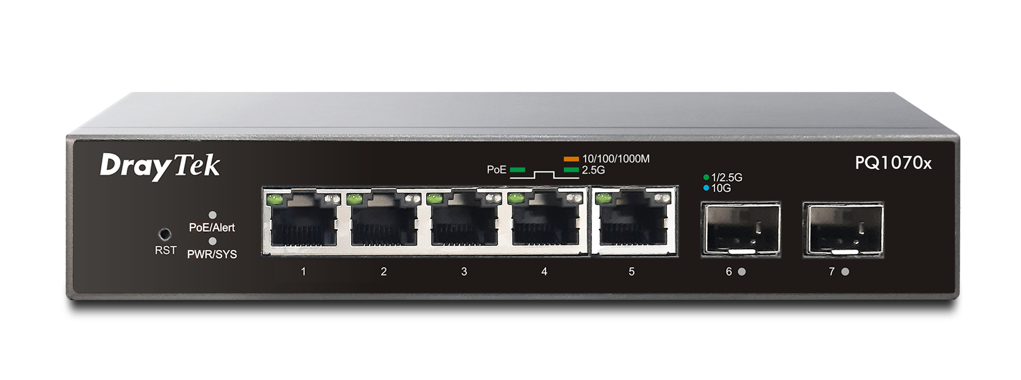 DrayTek PQ1070x Managed L2 2.5G Ethernet (100/1000/2500) Power over Et