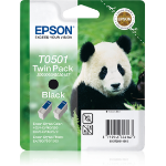 Epson C13T05014210/T0501 Ink cartridge black twin pack, 2x540 pages ISO/IEC 24711 15ml Pack=2 for Epson Stylus Color 400/440/500/750/Photo 1200