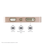 StarTech.com USB-C 4 in 1 video adapter rose gold goud USB-C naar VGA, DVI, HDMI of mDP 4K