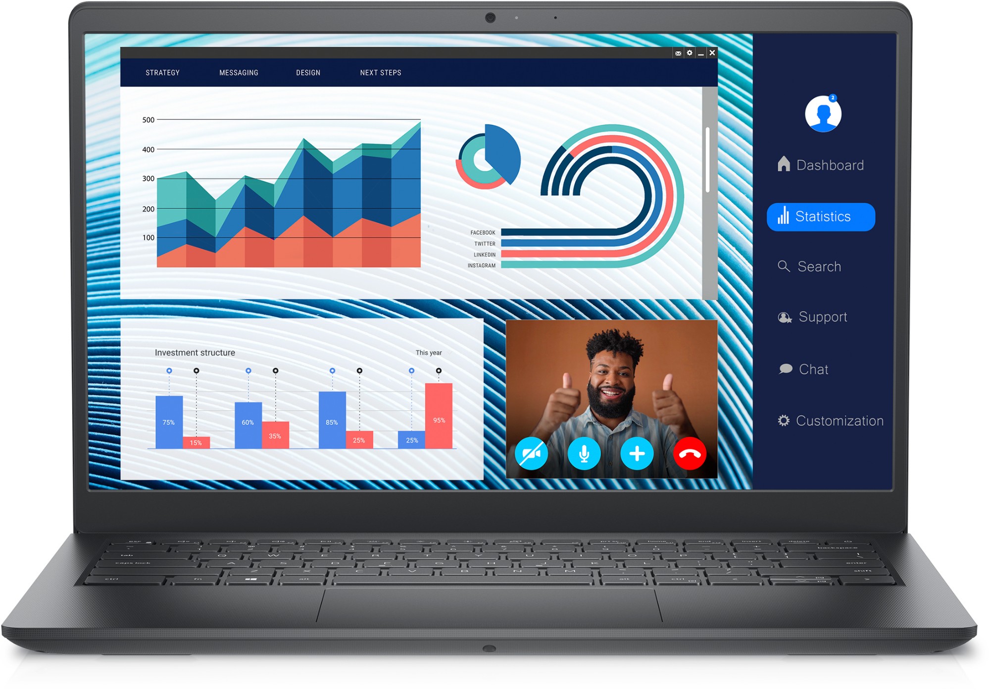 DELL Vostro 3420 Laptop 35.6 cm (14") Full HD Intel® Core™ i5 i5-1135G7 16 GB DDR4-SDRAM 512 GB SSD Wi-Fi 5 (802.11ac) Windows 11 Pro Black
