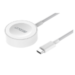 Deltaco 1902275 mobile device charger Smartwatch White USB Wireless charging Indoor