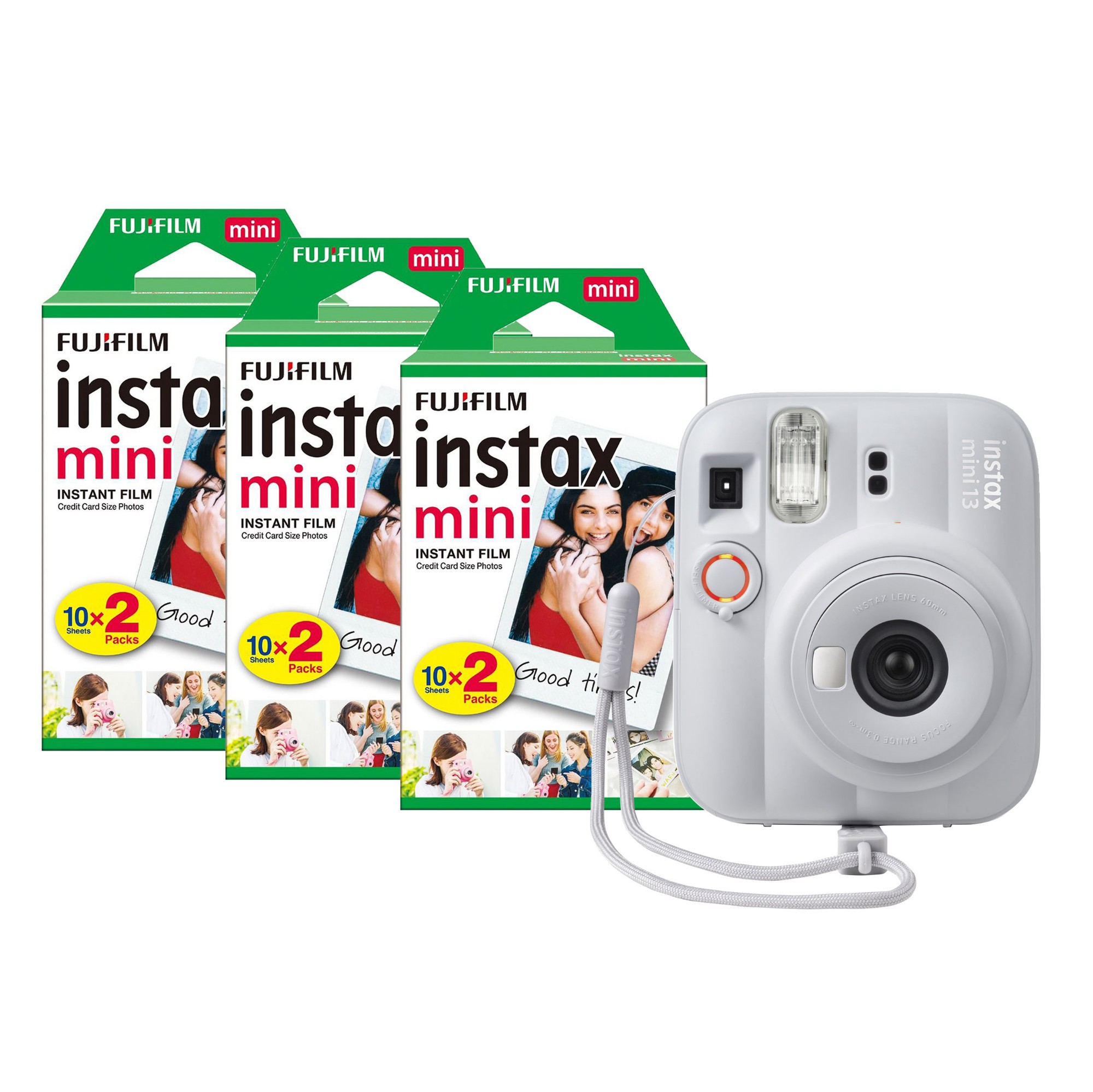 Fujifilm Instax Mini 13 Instant Camera - Clay White - Camera + 60 Shot