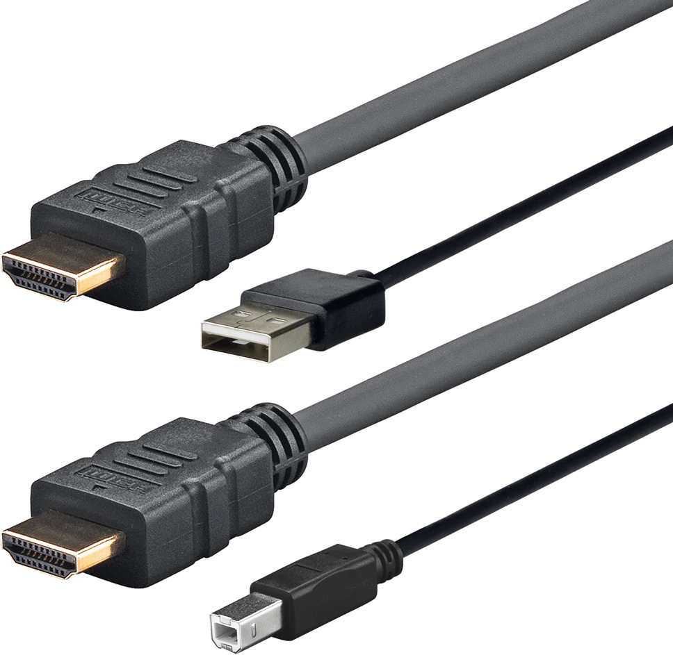 Vivolink PROHDMIUSBAB4 video cable adapter 4 m HDMI + USB Type-A HDMI + USB Type-B Black