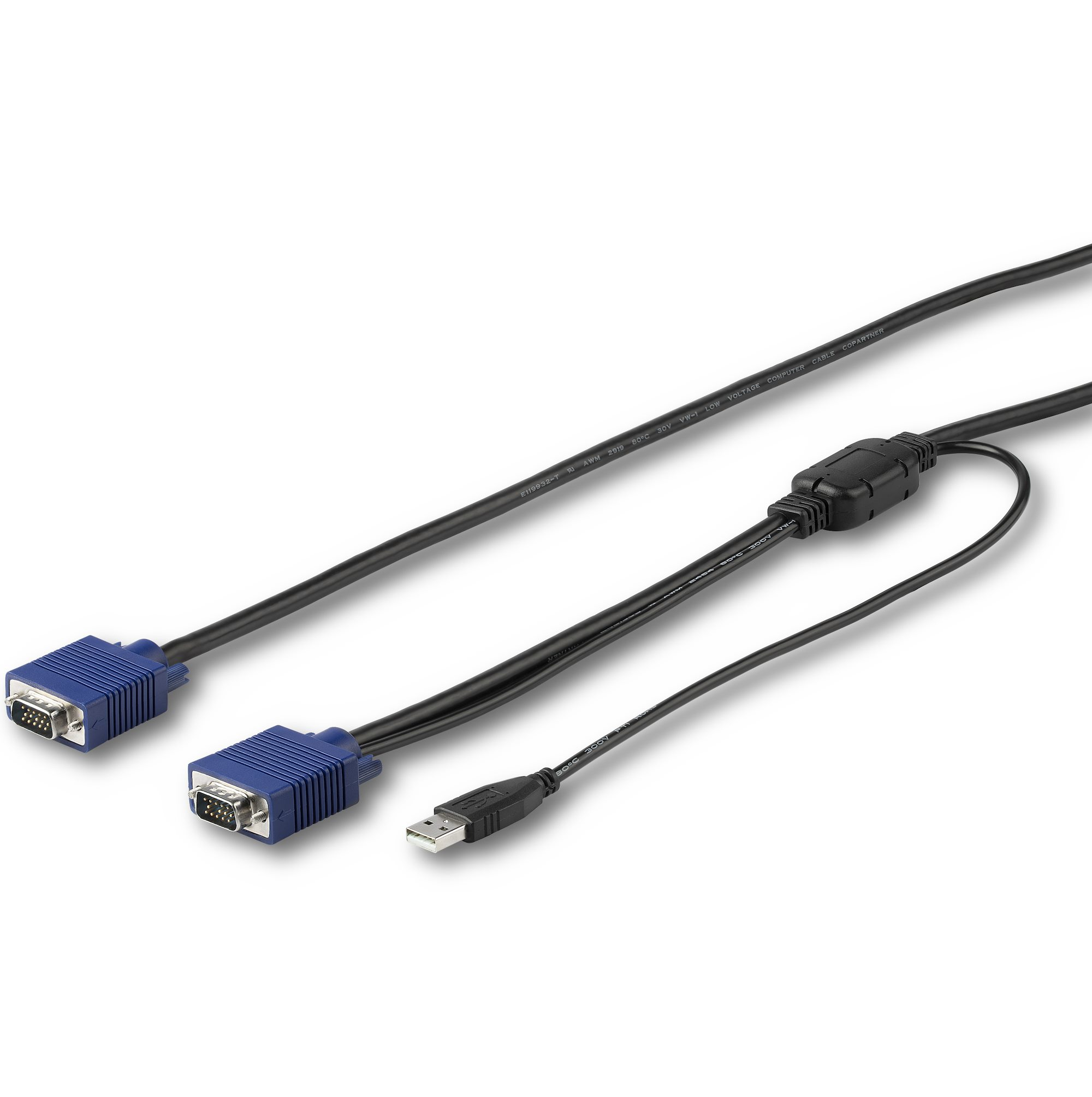 Image of StarTech.com 10 ft. (3 m) USB KVM Cable for Rackmount Consoles