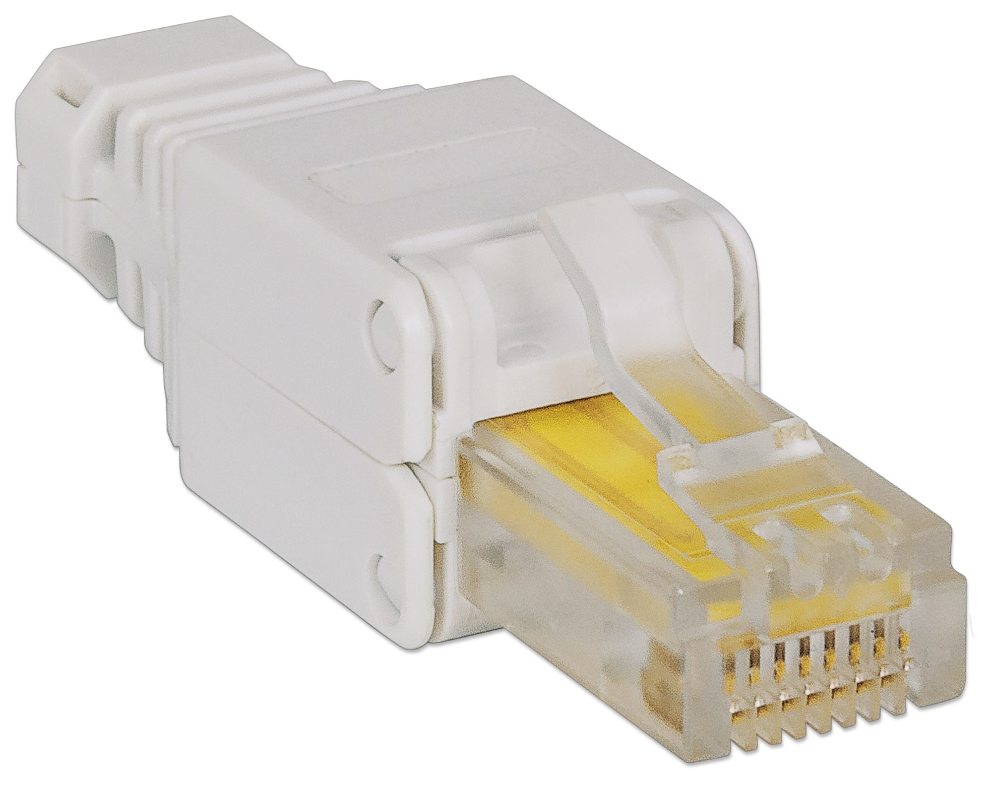 Intellinet RJ45 Modular Plug, Toolless Connector, Cat5/5e/6, 22-26 AWG solid and stranded UTP cables
