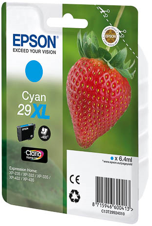 Image of Epson C13T29924010/29XL Ink cartridge cyan high-capacity. 450 pages IS
