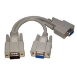 Cables Direct SVGA Splitter Cable, 20cm VGA cable 0.2 m VGA (D-Sub) 2 x HD15 Grey