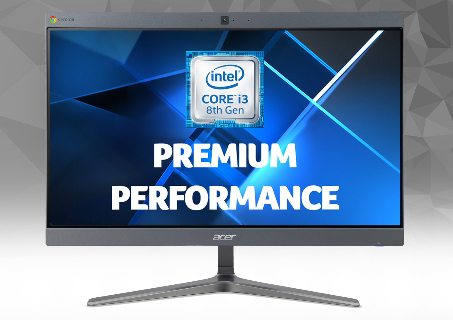 Acer Chromebase CA24I2 Intel® Core™ i3 60.5 cm (23.8") 1920 x 1080 pixels 8 GB DDR4-SDRAM 128 GB SSD All-in-One PC Chrome OS Wi-Fi 5 (802.11ac) Silver
