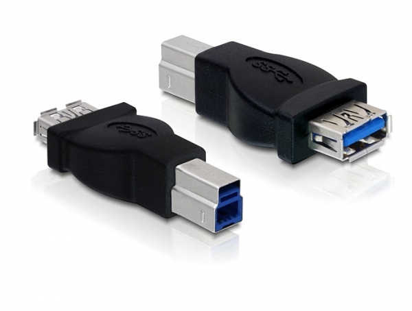 DeLOCK USB 3.0 Adapter USB 3.0-B M USB 3.0-A FM Black