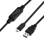 Microconnect USB3.1CA5AMP USB cable USB 3.2 Gen 1 (3.1 Gen 1) 5 m USB C USB A Black