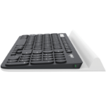 Logitech K780 keyboard RF Wireless + Bluetooth QWERTY English Black, White