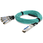 AddOn Networks ADD-QEXSIN-AOC25M InfiniBand/fibre optic cable 25 m QSFP+ 4x SFP+ AOC Aqua colour