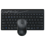 Rapoo 8000M keyboard Mouse included Universal USB + Bluetooth QZERTY Black