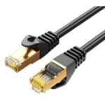 8WARE CAT7 Cable 0.5m (50cm) - Black Color RJ45 Ethernet Network LAN UTP Patch Cord Snagless