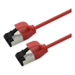 ROLINE U/FTP Patch Cord Cat. 8.1 (Class I), LSOH, SLIM, red, 0.5 m