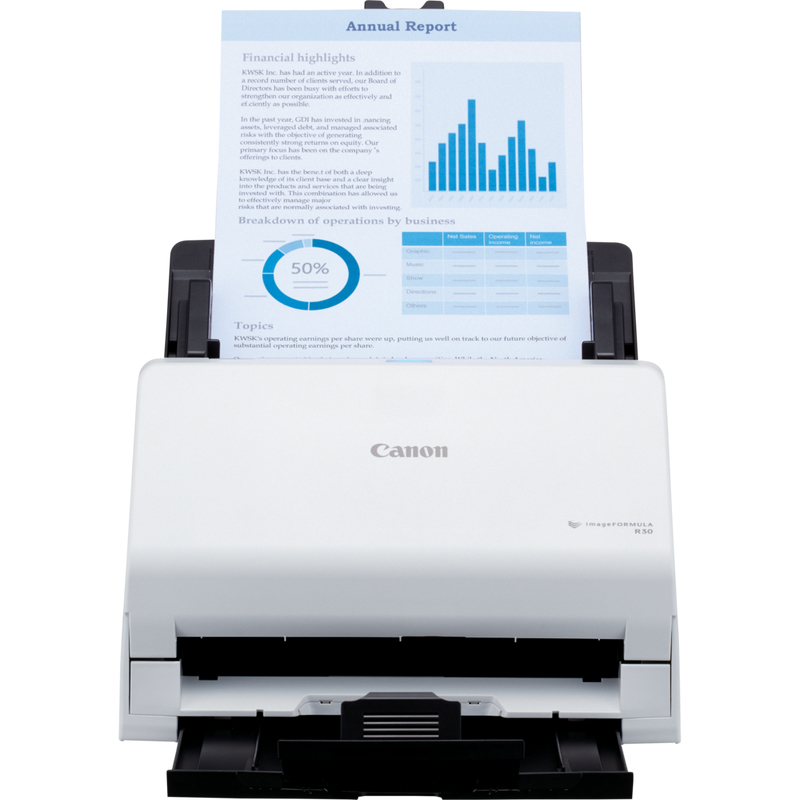 Canon imageFORMULA R30 Driverless Desktop Document Scanner