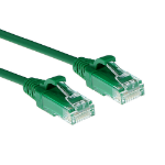 ACT Groene 0,15 meter LSZH U/UTP CAT6 datacenter slimline patchkabel snagless met RJ45 connectoren