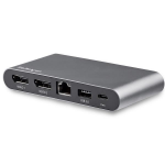 StarTech.com USB C Dock - 4K Dual Monitor DisplayPort - Mini Laptop Docking Station - 100W Power Delivery Passthrough - GbE, 2-Port USB-A Hub - USB Type-C Multiport Adapter - 3.3' Cable