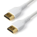 StarTech.com Cable de 2m HDMI 2.0 Certificado Premium de alta velocidad con Ethernet - Durable - UHD 4K 60Hz - con Fibra de Aramida - HDMI 2.0 - TPE - para Monitores y TV - Blanco