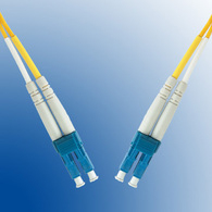 Image of Microconnect LC/PC-LC/PC 10m 9/125 SM fibre optic cable OS2 Yellow