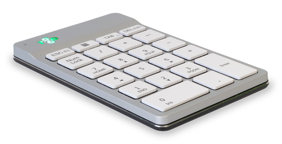 R-Go Tools Numeric keypad R-Go Numpad Break, ergonomic numeric keypad with break software, bluetooth, white
