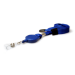 Digital ID 16mm Mid Blue Tubular Flexiweave Breakaway Lanyards with attached Mini Yoyo Card Reel & Clear Vinyl Strap (Pack of 50)