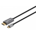 Manhattan USB-C to DisplayPort 1.4 Cable, 8K@60Hz, 2m, Male to Male, Black, Equivalent to Startech CDP2DP146B (except 20cm longer), Three Year Warranty, Polybag