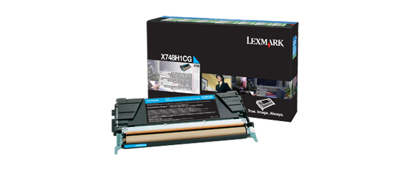 Lexmark X748H1CG Toner cartridge cyan return program. 10K pages ISO/IE