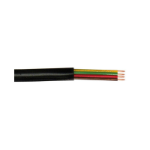 FDL 4 CORE FLAT MODULAR TELEPHONE CABLE - 100M / BLACK